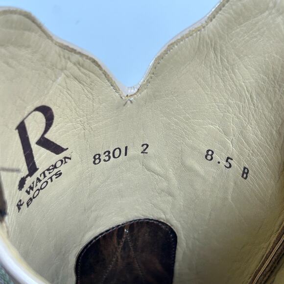 R. Watson Womens 8.5 M Boot Arizona Tan Square Toe RWL8301-2 - Picture 13 of 16
